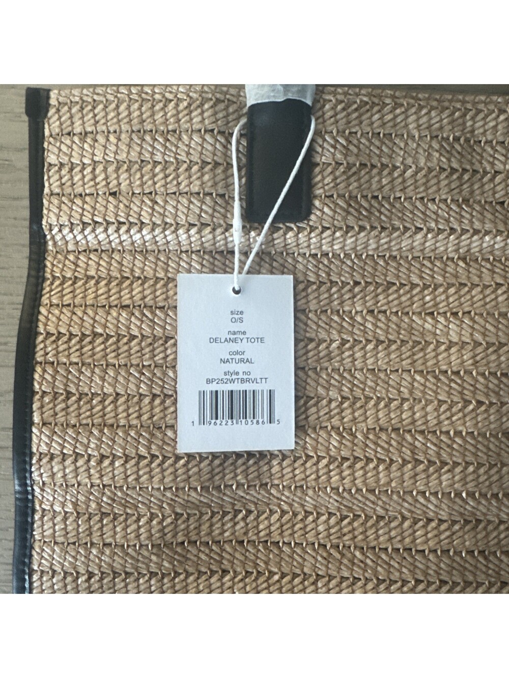 Walter Baker Delaney Natural Raffia Tote Bag NWT Women’s - Picture 7 of 9